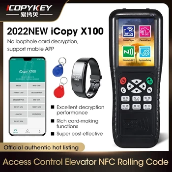 Nouveau Icopy X100 Version anglaise Avec ID IC Lecteur Écrivain Duplicateur Plein de Décoder en Fonction de la Carte à Puce de la Clé de Machine de RFID NFC Copie