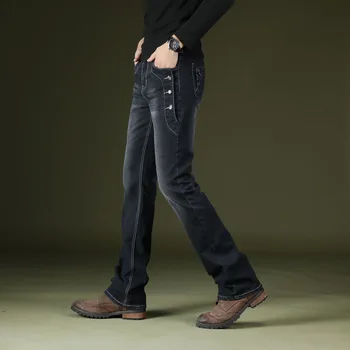 ICPANS Boot Cut Jeans pattes d'Hommes Vintage Stretch Regular Fit Jeans Hommes Occasionnels Mens BootCut Jeans Hommes Pantalon 2019 Fashion Bleu