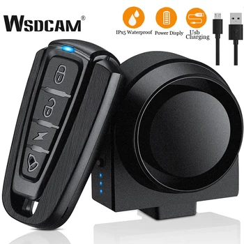 WSDCAM Vélo AlarmTaillight Alarme Imperméable à l'eau de Recharge USB de la Télécommande 110 dB Lampe de Vélo de Protection de la Sécurité