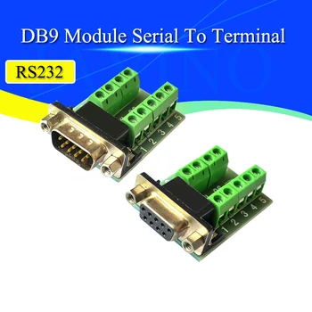 DB9 Mâle à Femelle Adaptateur de Signaux Module Terminal Série RS232 À la Borne Connecteur DB9