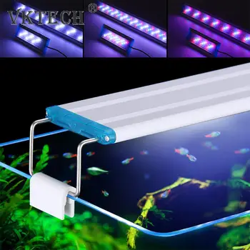 Lumière d'Aquarium de Barre de LED Réservoir de Poissons Slim Clip sur la Lampe de Croissance des Végétaux Éclairage Aquatique Paysage Décor de 18 58 cm Extensible Accessoires