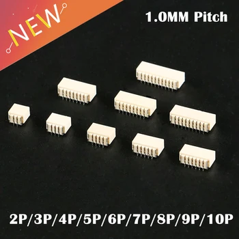 20Pcs/lot SH 1.0 mm Connecteur 2P/3P/4P/5P/6P/7P/8P/9P/10P/11P/12P vertical Connecteur CMS 1.0 mm de hauteur patch plug