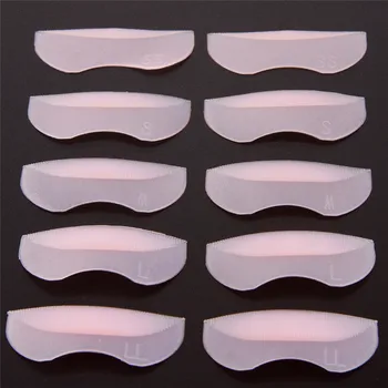 10 Pcs/Set Silicone Cils Perm Pad de Recyclage des Cils Tiges de Bouclier de levage 3D Recourbe-Cils Accessoires de Maquillage Applicateur Outils