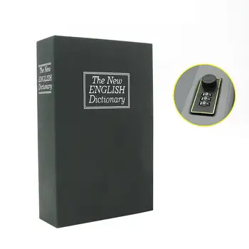 Mini Coffre Multifonction Caché Livre de Trésorerie Bijoux Journal des mots de passe Touches de Verrouillage de Sécurité pour les Boîtes de Mot de passe Conteneur noir