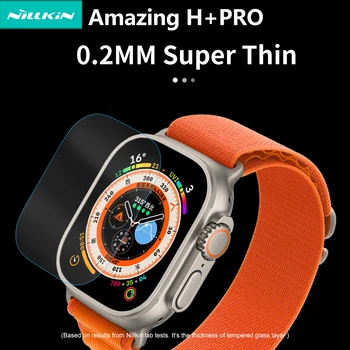 2pcs Verre Trempé pour Apple Watch Ultra 49mm NILLKIN Amaing H+PRO 9H 0,2 MM ultra Mince Protecteur d'Écran Anti-Rayures