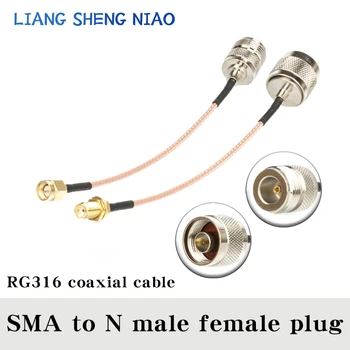 RG316 Câble Coaxial L16 N Mâle Femelle De SMA Mâle Femelle Conncetor N De SMA vers N branchez le câble à Sertir pour RG316 queue de cochon à Faible Perte de 50 Ohms