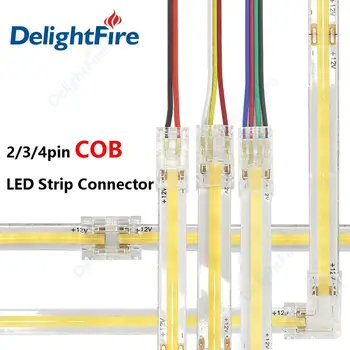 2broches COB Connecteur 5 mm 8 mm 10 mm de Bande de LED Extension du Terminal de Fil LED Connecteurs Fixes Clips Pour 5050 SMD 2835 LED COB Lumières