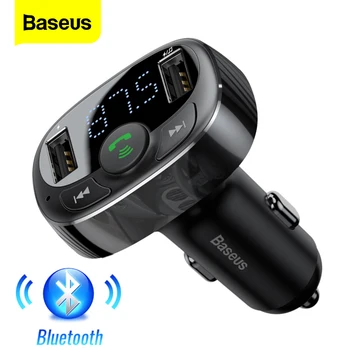 Baseus Transmetteur FM Bluetooth Voiture Kit mains libres Modulateur FM sans Fil de Voiture Aux Radio Tranmiter Lecteur MP3 Avec Chargeur de Voiture USB