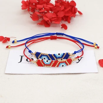 Go2Boho Miyuki grec Œil Bracelet Chanceux Cadeau pour les Enfants Enfant turc Mauvais Œil Bracelets pour les Femmes faits à la Main de Perles Pulseras Femme
