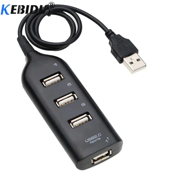 Voiture Plug-and-Play Socket Splitter 4 Port USB 2.0 Hub 4 Ports Splitter Pour PC Téléphone DVR de Charge, Adaptateur Pour Bureau à Domicile