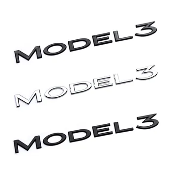 3D ABS Lettres MODEL3/Y Pour Tesla à l'Arrière de Hayon Coffre Emblème Badge Autocollants de Voiture Autocollant pour le Modèle 3/Y/X/S