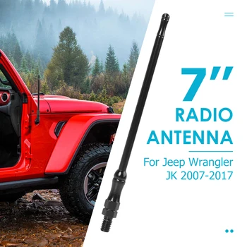 7 pouces Réflexe Radio Antenne de la Voiture pour Jeep Wrangler JK 2007-2017 Unlimited Sport Rubicon Sahara Mât de Réception du Signal Robuste Voiture