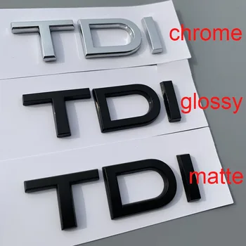 1X Chrome noir brillant ABS TDI arrière de voiture Emblème autocollant pour Audi A1 A3 A4 A5 A6 A6L A7 A8 S3 S6 Q3 Q5 Q7 TT RS S