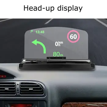 1 Pc support de téléphone de la PALETTE de navigation de voiture de projecteur d'affichage à tête QI sans fil chargeur support voiture