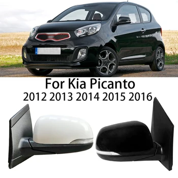 De Rearview de voiture de miroir de l'assemblée Pour Kia Picanto 2012-2016 Électrique Avec Lampe Automatique Côté Arrière Miroir de Remplacement de l'Assemblée 5/7/8 Fil
