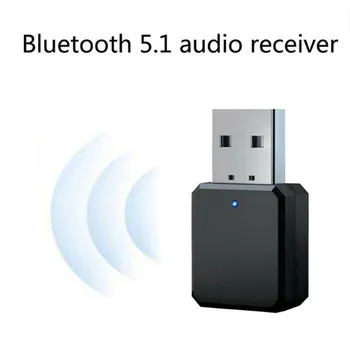 Compatible avec la technologie Bluetooth Audio 5.1 Récepteur à Double Sortie AUXILIAIRE Stéréo USB Voiture des Appels en Mains libres Microphone Intégré Mic Adaptateur sans Fil