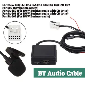 Voiture de Module Bluetooth pour BMW E60 E63 E65 E66 E81 E82 E87 E90 bluetooth 5.0 /SD/MICRO/USB/Aux 5 Mode d'entrée Audio du Récepteur