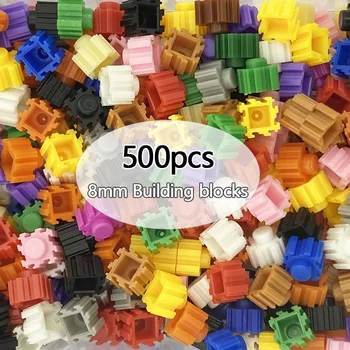 500pcs 8*8mm Diamant Blocs de Construction PUPUKOU BRICOLAGE 3D Petites Briques Pour Enfants Jouets Éducatifs Enfants des Cadeaux