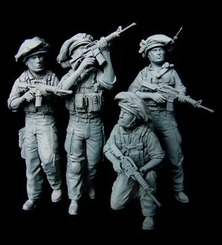 1/35 Échelle moulé en Résine de la Figure du Soldat Israélien Modèle 4-personne-Kit de Montage Diorama Modèle d'Assemblage non peinte