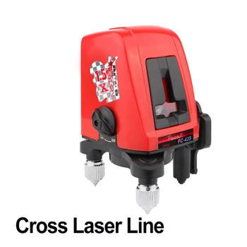DZYTEK Niveau Laser Rouge de la Ligne de Faisceau de 360 Degrés Rotatif de Niveau d'Auto-nivellement Horizontal et Vertical à Disposition Automatique de la Ligne de Niveau Laser