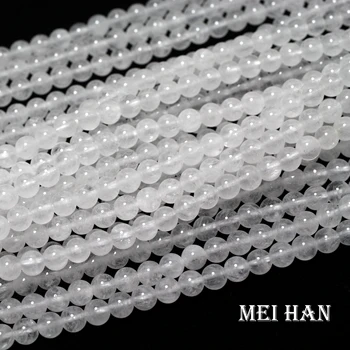 Meihan expédition Libre Naturelles de l'Angola Quartz Laiteux lisse perles rondes en pierre pour la fabrication de bijoux de conception