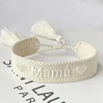 Réglable En Espagnol Tissé Des Bracelets D'Amitié Pour Les Femmes Vintage Tressé Des Bracelets De Broderie Gland Bracelets En Gros De Bijoux