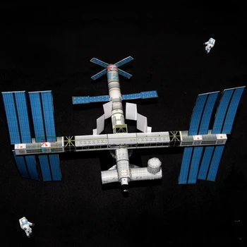 International Space Station 3D Modèle en Papier de BRICOLAGE Puzzle Manuel de Sciences de l'Aérospatiale Origami Jouet