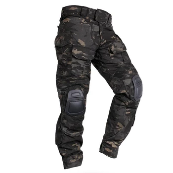 Airsoft Tactique Pantalon G3 Combat Pantalon avec genouillères Multi-poches Cargo Pants Mens Voyage d'un Pantalon Militaire de l'Armée de Jogging de Chasse
