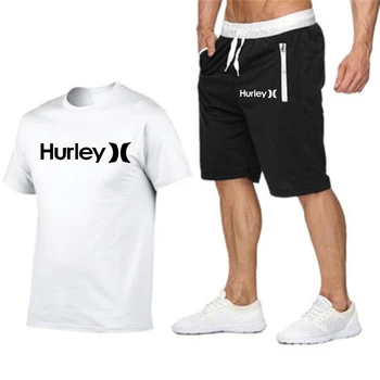 Les hommes de l'Été Hurley Ensembles de vêtements de sport à Manches Courtes T-shirts, Pantalons Courts de la Nouvelle Mode des Hommes Occasionnels Ensembles Shorts, T-shirts 2 Pièces