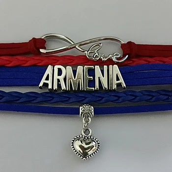 L'Infini De L'Arménie Bracelet De Charme Arménie Bracelets En Cuir De La Mode Homme Et Wwoman Bijoux
