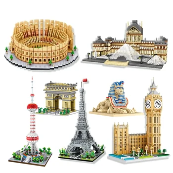 3585pcs Monde de l'Architecture de la Construction d'un Modèle de Blocs Paris Tour Eiffel Diamant Micro Briques de Construction BRICOLAGE, Jouets pour Enfants Cadeaux