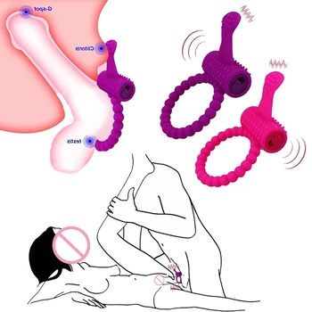 Sex Toys Vibrant Cock Ring Forte Pénis En Érection De Masturbation Masculine Outils Pénis Anneau Stimulateur De Clitoris Érotique Boutique D'Accessoires
