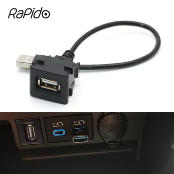 Voiture USB Plug Extension de la Ligne de Plomb pour la Prius de Toyota Camry Corolla Vios Reiz AURIS RAV4 Altis Câble de l'Adaptateur de Charge le Transfert de Données