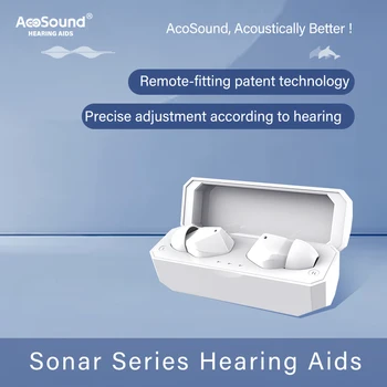 2023 de l'Arrivée de Nouvelles AcoSound 16 Canaux Sonar Rechargeable Aide Auditive Numérique Bluetooth APP Auto-ajustement du Son de l'Amplificateur Pour les Sourds