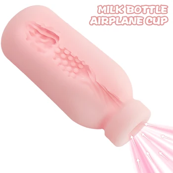 Bouteille de lait Masturbation Coupe Homme Masturbateurs Jouet Adulte de Produits de Simulation Vagin Masturbateur Masculin Poche Chatte Sex Toys pour Hommes