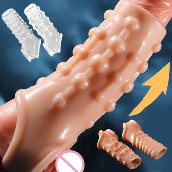 Cock Ring Manche Pénis d'Agrandissement de Pénis de Granules Clitoris point G de Stimuler Retarder l'Éjaculation Plug Anal Sex Toys Pour Hommes Sex-Shop