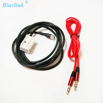 Biurlink Voiture prise d'Entrée Audio AUXILIAIRE Adaptateur de Câble 12Pin Plug pour Audi TT S4 A3 A4 A6 A8 2007 à 2014
