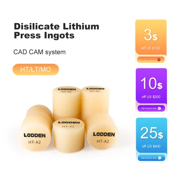 Disilicate de Lithium Emax Appuyez sur les Lingots de Verre en Céramique Odontologie Produit pour le CAD CAM Dentaire de Matériel de Laboratoire 10 Pièces HT/LT