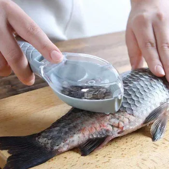 Les poissons à l'Échelle Grattoir de la Peau de Poisson Brosse Paresseux Facile à Utiliser des Outils de fruits de Mer Vite Retirer le Poisson Couteau de Nettoyage Accessoires de Cuisine