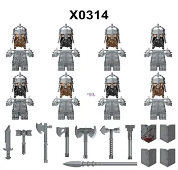 Seul Chevalier Médiéval Gondor Fontaine de la Garde de l'Épée Lancers de Action Figures accessoires Blocs de Construction jouets de la Série-104 KT1056