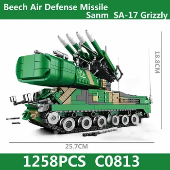 WOMA 2023 NOUVEAU Hêtres de Défense Aérienne Missile Blocs de Construction Kit Sanm SA-17 Grizzly Militaire Briques de Modèle aux Enfants des Jouets 1258PCS