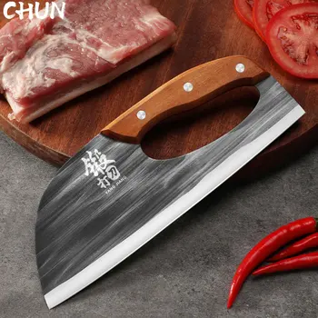 CHUN Couteau d'économie de Travail Couteau 50Cr15mov 24 cm de Lame de Couteau de Cuisine Forgé Dame de Cuisine Couteau de Ménage Sûr Couteau de Cuisine