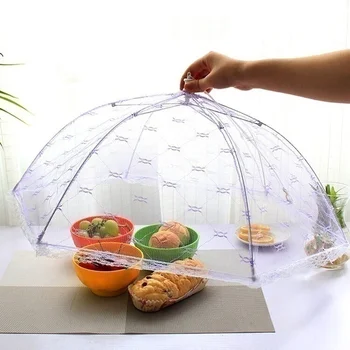 1PC Portable Parapluie de la Nourriture de Style Couverture Anti-Moustiques Repas de Couverture de la Dentelle de la Table de la Maison à l'Aide Alimentaire Couvrir les Gadgets de Cuisine ustensiles de Cuisine