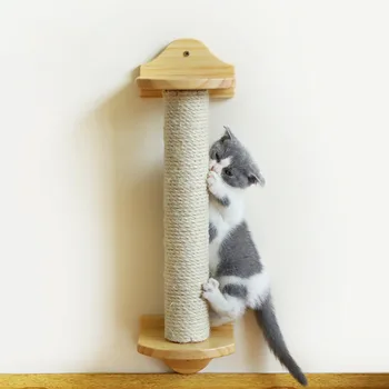 Mural Chat griffoir Sisal Cat Scratcher de l'Activité de l'Arbre avec griffoir Chat en Bois de Mur de Meubles de Fournitures pour Animaux de compagnie